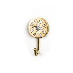 Gold Flower Inlay Wall Hook - Wall Hooks - Gold Flower Inlay Wall Hook