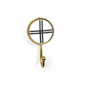 Marble and Brass Intersect Wall Hook - Wall Hooks - Marble and Brass Intersect Wall Hook