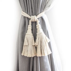 Large and Small Cotton Tassel Curtain Tie Back - Curtain Tie Backs - Large and Small Cotton Tassel Curtain Tie Back