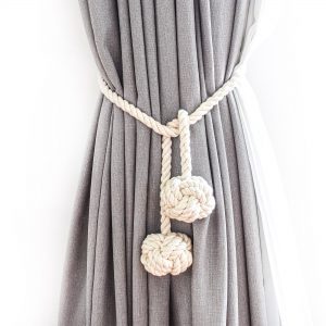 Double Knot Cotton Curtain Tie Back - Curtain Tie Backs - Double Knot Cotton Curtain Tie Back