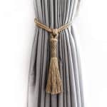 Jute and Black Zig-Zag Curtain Tie Back - Curtain Tie Backs - Jute and Black Zig-Zag Curtain Tie Back