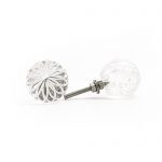 Acrylic Flower Engraved Knob - Cabinet Knobs - Acrylic Flower Engraved Knob