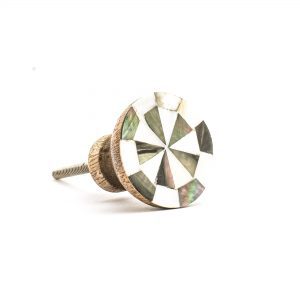 MOP Spinning Wheel Knob - Cabinet Knobs - MOP Spinning Wheel Knob