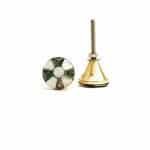 Small Brass Pinwheel MOP Knob - Cabinet Knobs - Small Brass Pinwheel MOP Knob