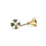 Small Brass Pinwheel MOP Knob - Cabinet Knobs - Small Brass Pinwheel MOP Knob