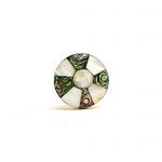 Small Brass Pinwheel MOP Knob - Cabinet Knobs - Small Brass Pinwheel MOP Knob