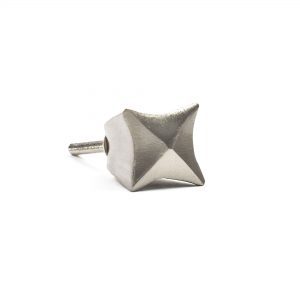 Silver Iron Crown Knob - Cabinet Knobs - Silver Iron Crown Knob