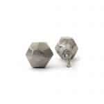 Silver Iron Geometric Knob - Cabinet Knobs - Silver Iron Geometric Knob
