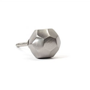 Silver Iron Geometric Knob - Cabinet Knobs - Silver Iron Geometric Knob