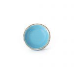 Sky Blue Ceramic Disc Knob with Gold Rim - Cabinet Knobs - Sky Blue Ceramic Disc Knob with Gold Rim