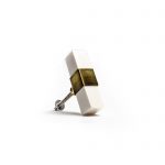 White Cubed Pull - Drawer Pulls - White Cubed Pull