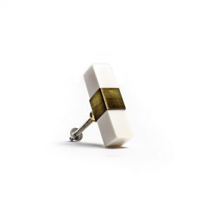 White Cubed Pull - Drawer Pulls - White Cubed Pull