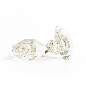 Clear Solid Glass Regency Knob - Cabinet Knobs - Clear Solid Glass Regency Knob