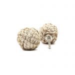 Jute and Cotton Weaved Knob - Cabinet Knobs - Jute and Cotton Weaved Knob