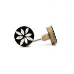Inlaid Petaled Daisy Knob - Cabinet Knobs - Inlaid Petaled Daisy Knob