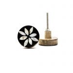 Inlaid Petaled Daisy Knob - Cabinet Knobs - Inlaid Petaled Daisy Knob