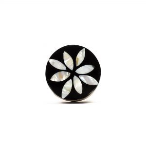 Inlaid Petaled Daisy Knob - Cabinet Knobs - Inlaid Petaled Daisy Knob