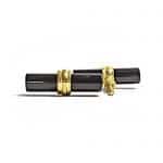 Black Solid Glass T-Bar Pull - Drawer Pulls - Black Solid Glass T-Bar Pull
