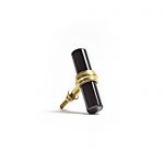 Black Solid Glass T-Bar Pull - Drawer Pulls - Black Solid Glass T-Bar Pull