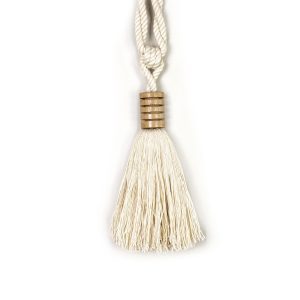 Cotton and Mango Wood Tassel Curtain Tie Back - Curtain Tie Backs - Cotton and Mango Wood Tassel Curtain Tie Back