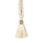 Cotton and Mango Wood Tassel Curtain Tie Back - Curtain Tie Backs - Cotton and Mango Wood Tassel Curtain Tie Back