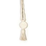 Cotton and Mango Wood Tassel Curtain Tie Back - Curtain Tie Backs - Cotton and Mango Wood Tassel Curtain Tie Back