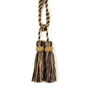 Cotton and Mango Wood Tassel Curtain Tie Back - Curtain Tie Backs - Cotton and Mango Wood Tassel Curtain Tie Back