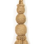 Triple Sphere Jute Curtain Tie Back - Curtain Tie Backs - Triple Sphere Jute Curtain Tie Back
