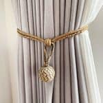 Cotton and Mango Wood Tassel Curtain Tie Back - Curtain Tie Backs - Cotton and Mango Wood Tassel Curtain Tie Back