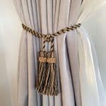 Cotton and Mango Wood Tassel Curtain Tie Back - Curtain Tie Backs - Cotton and Mango Wood Tassel Curtain Tie Back