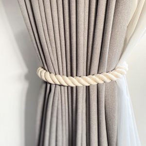 Cotton Rope Curtain Tie Back with Clasp - Curtain Tie Backs - Cotton Rope Curtain Tie Back with Clasp