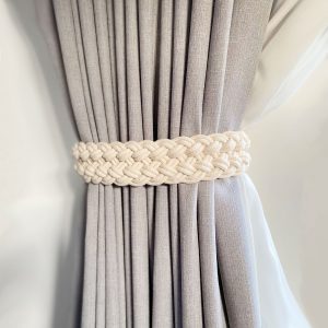 Cotton and Mango Wood Tassel Curtain Tie Back - Curtain Tie Backs - Cotton and Mango Wood Tassel Curtain Tie Back