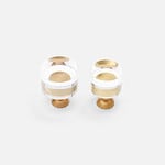 Glass and Brass Round Knob - Architectural Hardware - Glass and Brass Round Knob