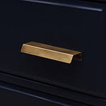 Delos - Linear Antique Bronze Brass Pull - Architectural Hardware - Linear Antique Bronze Brass Pull