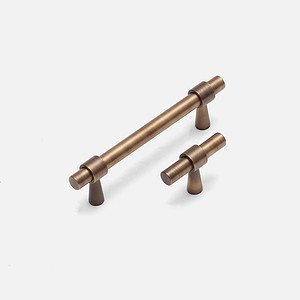 Ribe - Antique Bronze Brass Handle - Architectural Hardware - Antique Bronze Brass
