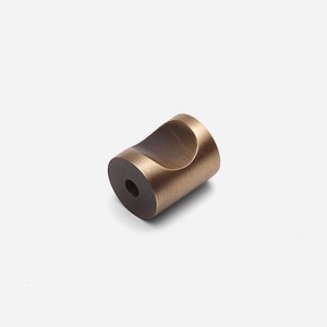 Delos - Brushed Brass Cylinder Knob - Architectural Hardware - Brushed Brass Cylinder Knob