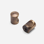 Delos - Brushed Brass Cylinder Knob - Architectural Hardware - Brushed Brass Cylinder Knob