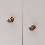 Delos - Brushed Brass Cylinder Knob - Architectural Hardware - Brushed Brass Cylinder Knob