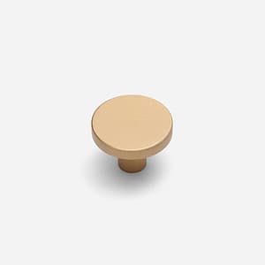 Ube - Brushed Brass Knob - Architectural Hardware - Brushed Brass Knob