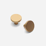 Ube - Brushed Brass Knob - Architectural Hardware - Brushed Brass Knob