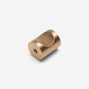 Delos - Brushed Brass Cylinder Knob - Architectural Hardware - Brushed Brass Cylinder Knob