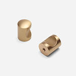 Delos - Brushed Brass Cylinder Knob - Architectural Hardware - Brushed Brass Cylinder Knob