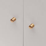 Delos - Brushed Brass Cylinder Knob - Architectural Hardware - Brushed Brass Cylinder Knob