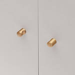 Delos - Brushed Brass Cylinder Knob - Architectural Hardware - Brushed Brass Cylinder Knob