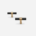 Ribe - Matte Black Brass Pull - Architectural Hardware - Matte Black Brass Pull
