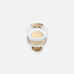 Glass and Brass Round Knob - Architectural Hardware - Glass and Brass Round Knob