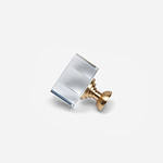 Glass and Brass Hex Knob - Architectural Hardware - Glass and Brass Hex Knob