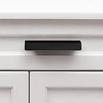 Delos - Linear Matte Black Brass Pull - Architectural Hardware - Linear Matte Black Brass Pull