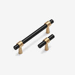 Ribe - Matte Black Brass Pull - Architectural Hardware - Matte Black Brass Pull