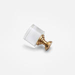Glass and Brass Round Knob - Architectural Hardware - Glass and Brass Round Knob